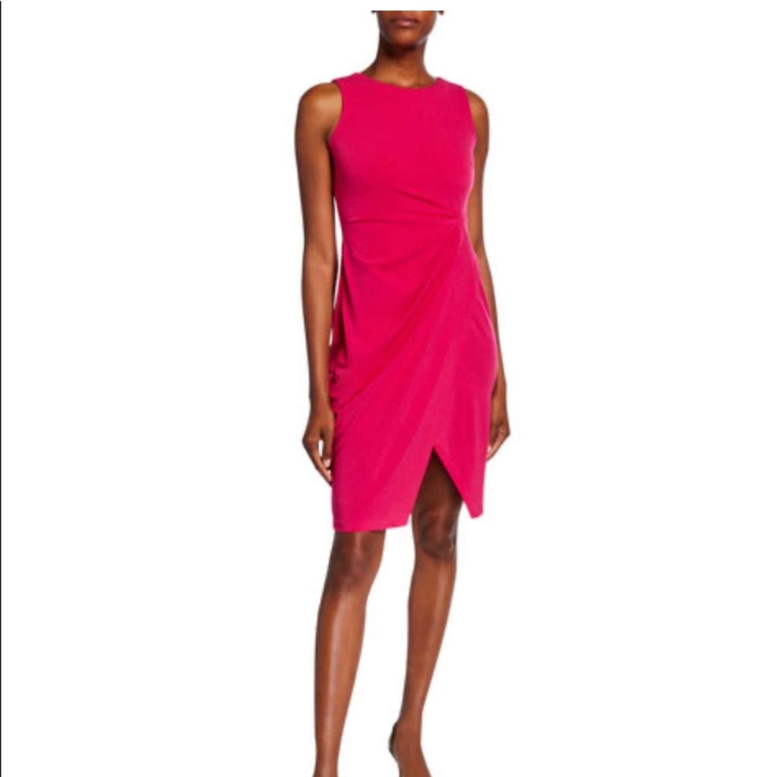 Nwt Neiman Marcus Ruched Sleeveless Sheath